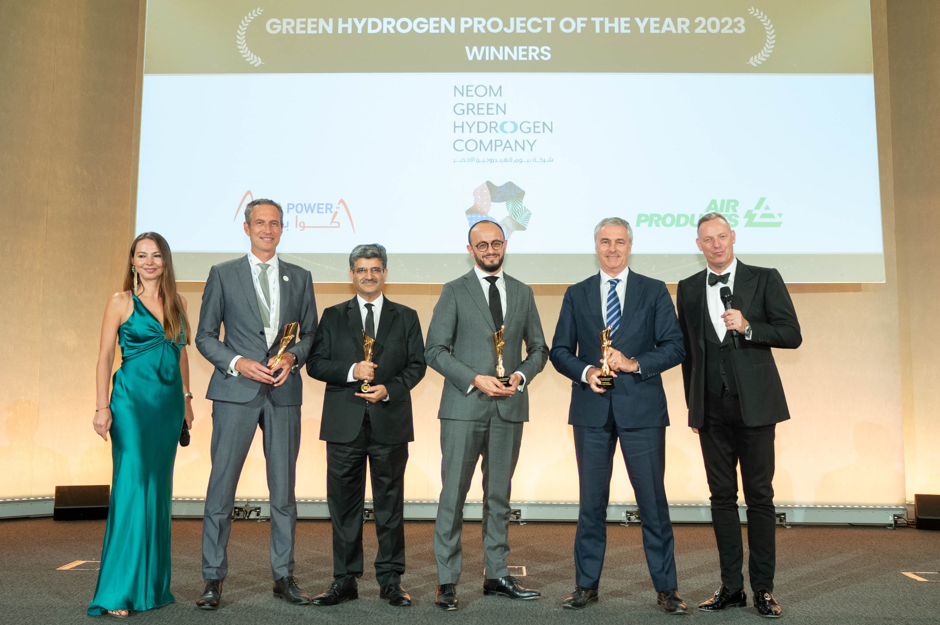 NEOM Green Hydrogen Company won the ‘Green Hydrogen Project of the Year’ at the Hydrogen Impact Investment Awards | September 2023.